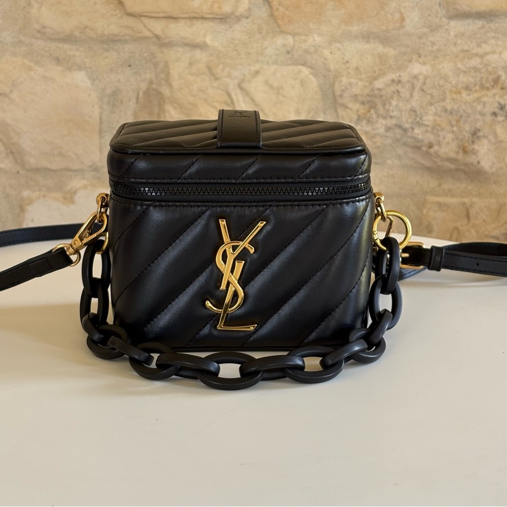 Yves Saint Laurent Beaute VIP Gift  Bag Crossbody bag handbag Black New In Box - Picture 4 of 12